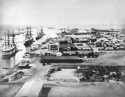 Port Said and the Suez Canal, c.1875 by French Photographer